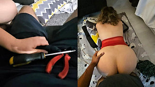 Turkish Amateur MILF Cheats with Soldier While Husband Away - Blonde Neighbor First Anal