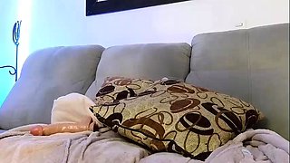 Feminine blonde ladyboy with big tits suck cock and analed