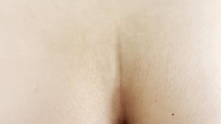 Quick Jerk off POV on Chinese Big Ass with Huge Load to Tiny Asshole