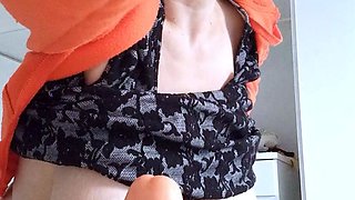 Big boobs milf masturbates with her dildo