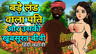 Husband and wife fucked in tomato field, big tits and big black cock.