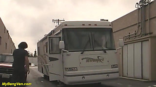 bang van DP for crazy redhead milf