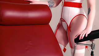 Naughty Nurse Fucks Herself in the Doctors Office