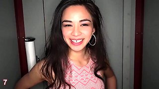 Brunette Threesome Blowjob Deepthroat Cum Swallow Creampie