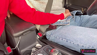 On the Highway I Make the Uber Driver Cum