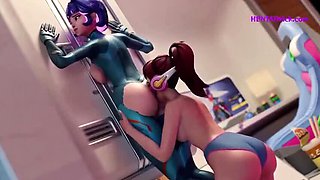 Hot 3D Hentai Lesbian Pussy Eating - Hardcore Anime Sex