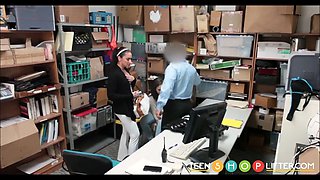 Teenie caught shoplifting stepmom