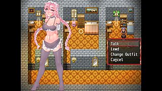 Harem In Another World Hentai Game Ep.7 Maid love to deepthroat GIANT COCK !