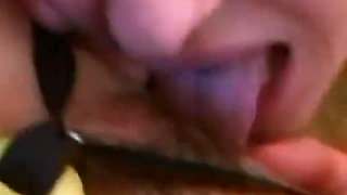 Thick yellow strapon goes into this whores asshole