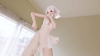 No.9 Sheer White Dress Glasses Seduction