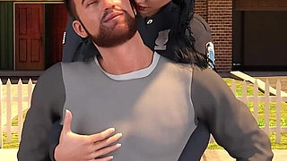 Grandma's House 10 - Police Officer Sandra Giving Handjob to Thomas Till He Cum