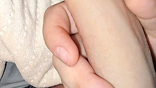 Pervert step mom handjob step son big dick in frot of husband