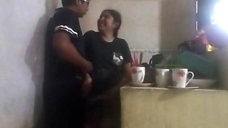 Maid Fucked in the Kitchen (my Wife Almost Found Us Out)