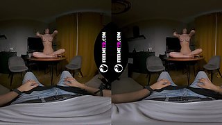 Striptease in VR hot video