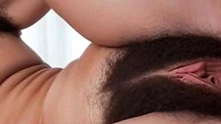 Huge Cock in Hairy Pussy Get a Dick Inside Her