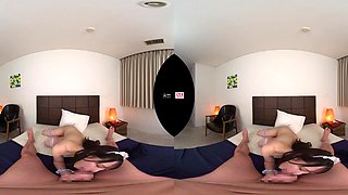 Lewd asian hussy filthy VR porn clip