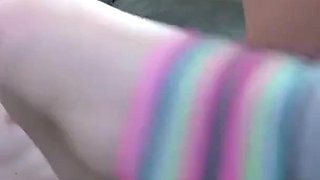 Two alluring girls rough fucked in an orgy