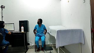 IT HAPPENED AT THE CLINIC!! A FEMALE DOCTOR AND NURSE SEDUCE A PATIENT. THEY FUCK HIM ON THE STRETCHER