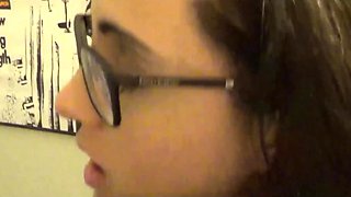 Pretty Slim Brunette Babe Gets Fucked By Her Step-bro & Spit-roasted By Him & Her BF In Hot 3-some