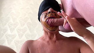 Stepmom Gives Stepson Blowjob and Swallows Cum - TaniaMilf Oral Creampie