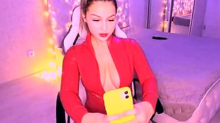 Great Big Boobs On Masturbating Redhead