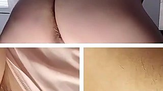 Amateur Wife Hairy Pussy Massages Her to Orgasm, Big Tits, Big Nipples, Big Ass.