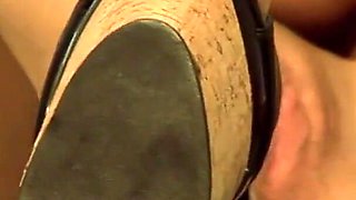 Locked in a balance with two beautiful cunts he fucks them enjoying them in all their willing holes