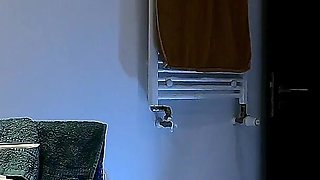 Cute and Hot Sexy Tight Pussy Cheerleader Shows Her Shaved and Wet Pussy Under Her Mini Skirt in the Bathroom