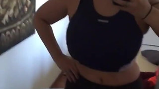 Mirror Flaunting Before a Gym Session!