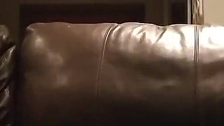 Fucking My Slutty Wife on the Leather Sofa