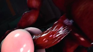 Huge Red Cock In Asian Anal - 3d Cartoon Rough Ass Fucking60fps - 60 fps