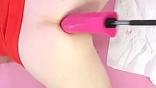 Fucking Machine and Magic Wand Vibrator Masturbation with Essex Girl Lisa