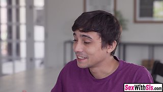 Stepbro fucks masturbating 18 years old stepsis
