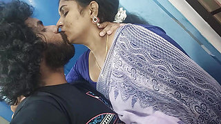 Long lip lock with ass kiss romance and hard fuck in saree