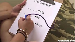 Mia Khalifa - busty arab porn star trains her muslim acquaintance how to blow pecker