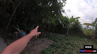 Asian teenage got big penis from the back