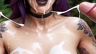 Elf Morrigan and Jacob Hard Sex in the Forest, Double Penetration with Curvy Woman