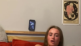Tattooed goth student moaning softly fingers  exploring slowly