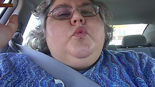 Nurse Vicki ssbbw smoking in the car