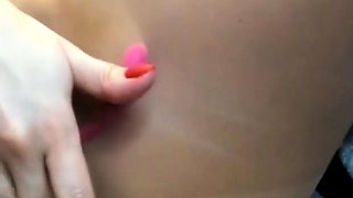 Wet Pantyhose Masturbation With Dildo