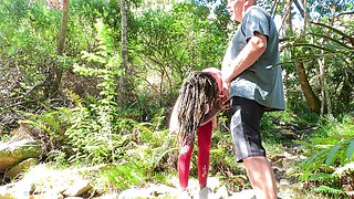 I Lick All the Cum of Sugardaddies Cock on a Secret Beach After Our Hike