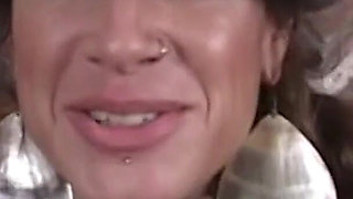 Sexy Tattooed Hippie Sucks My Dick Til Cumshot