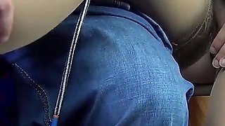 Masturbation in the waiting room and handjob to a stranger