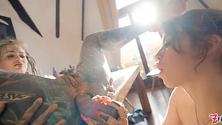 Toys, ATM, and Squirt Heavily Tattooed Girls Extreme Anal