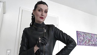 Sniffing Leather Gloves, Hand Over Mouth Lady Victoria Valente Instructions for Masturbating