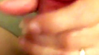 Old Granny Gives Perfect Handjob on the Sofa