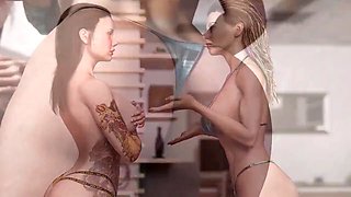 Steamy visual novel experience featuring Misskitty2k in a naughty household adventure