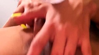 Sexy teen ebony solo toy masturbation
