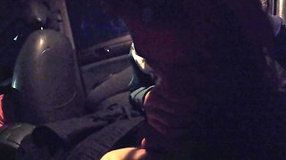 Girl Sucking Dick Stranger in Car Sucked All the Cum