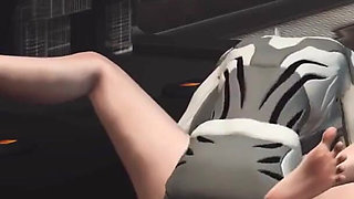 Sex with an alien in a spaceship. A sexy young blonde gets fucked by an alien